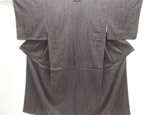 未使用品　縞織り出しお召着物